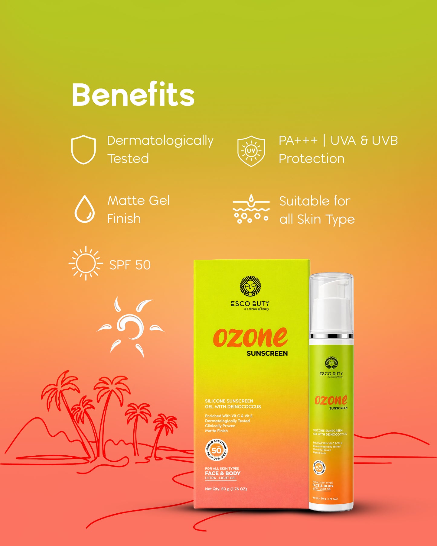 Ozone Sunscreen Gel by Escobuty