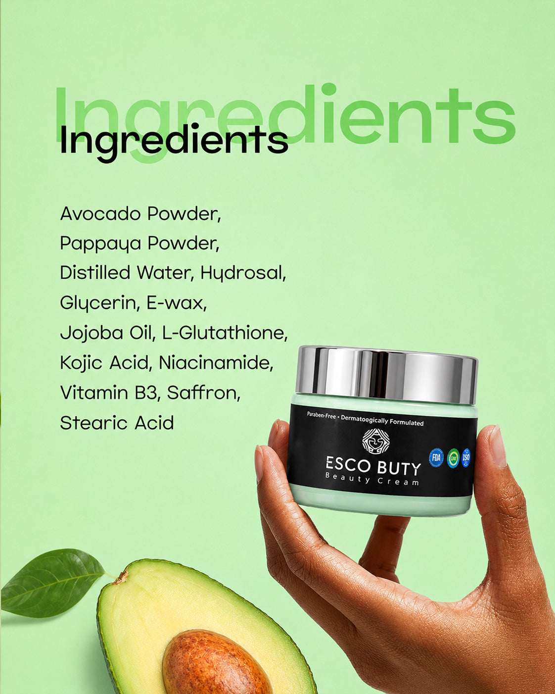 Avocado Face Whitening Cream
